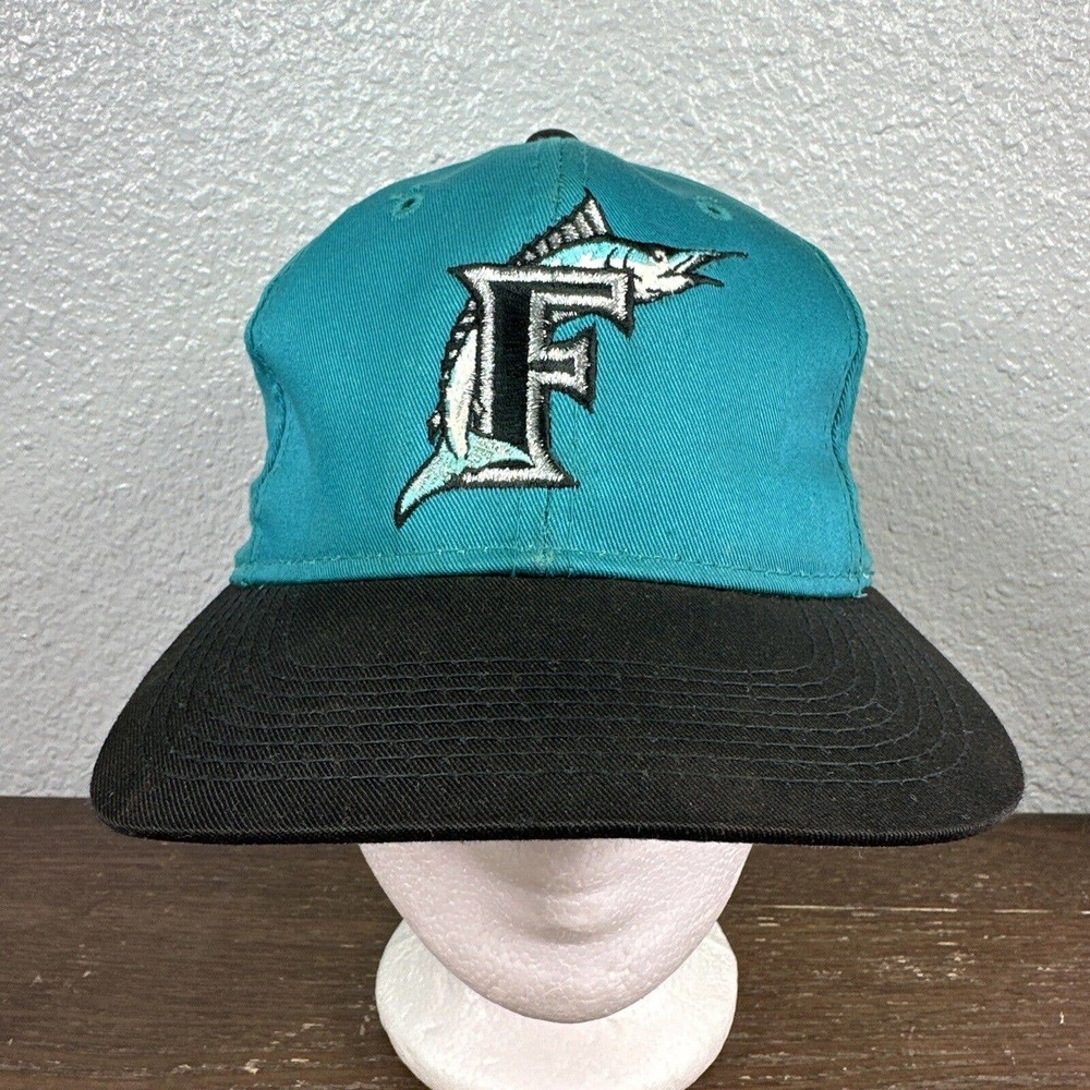 Vintage Florida Marlins Snapback Hat Adult Blue MLB Baseball Youngan 90s
